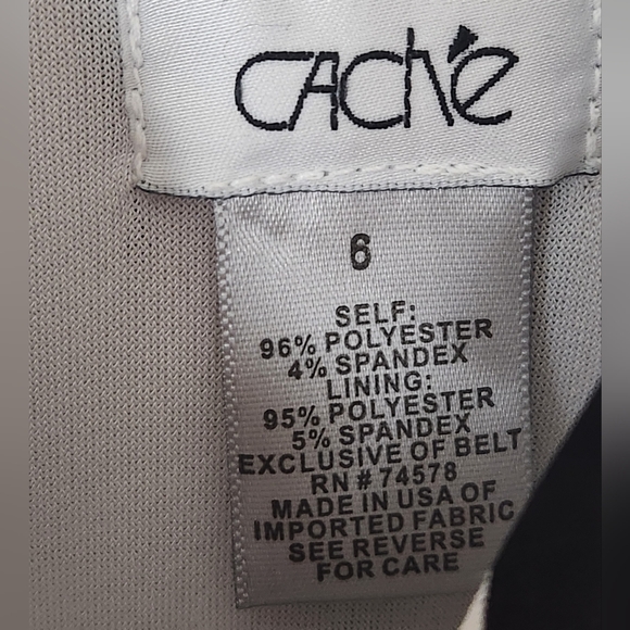 Cache Black & White Zebra Print Open Back Blouson Dress size 6 - Picture 5 of 9